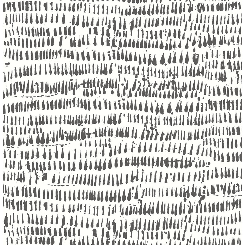 Rouleau de papier peint L 33 pi x l 20,5 po Commerce Runes Brushstrokes, Noir