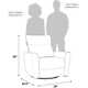 Soho Pillow Back Swivel Glider