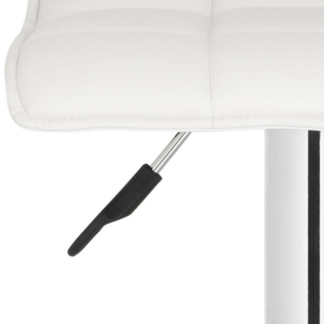 Bunky Swivel Upholstered Adjustable Height Counter Stool, White