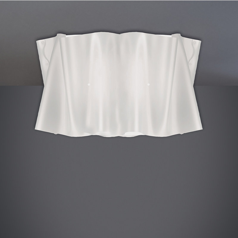 Folio Flush Mount, White, 10.63" H x 19.56" W x 19.56" D