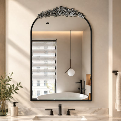 Miroir vintage avec armoire de rangement et tablette réglable