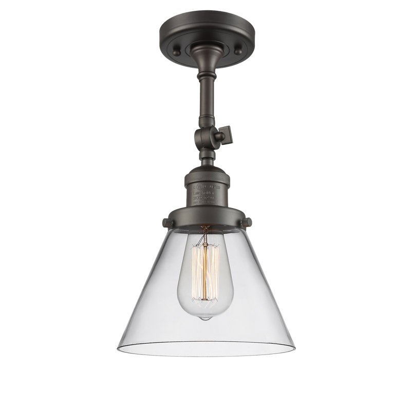 Cone 2 Light Tiltable Bath Vanity Light, Oil Rubbed Bronze, 6 Watt Vinage LED Bulb, Clear