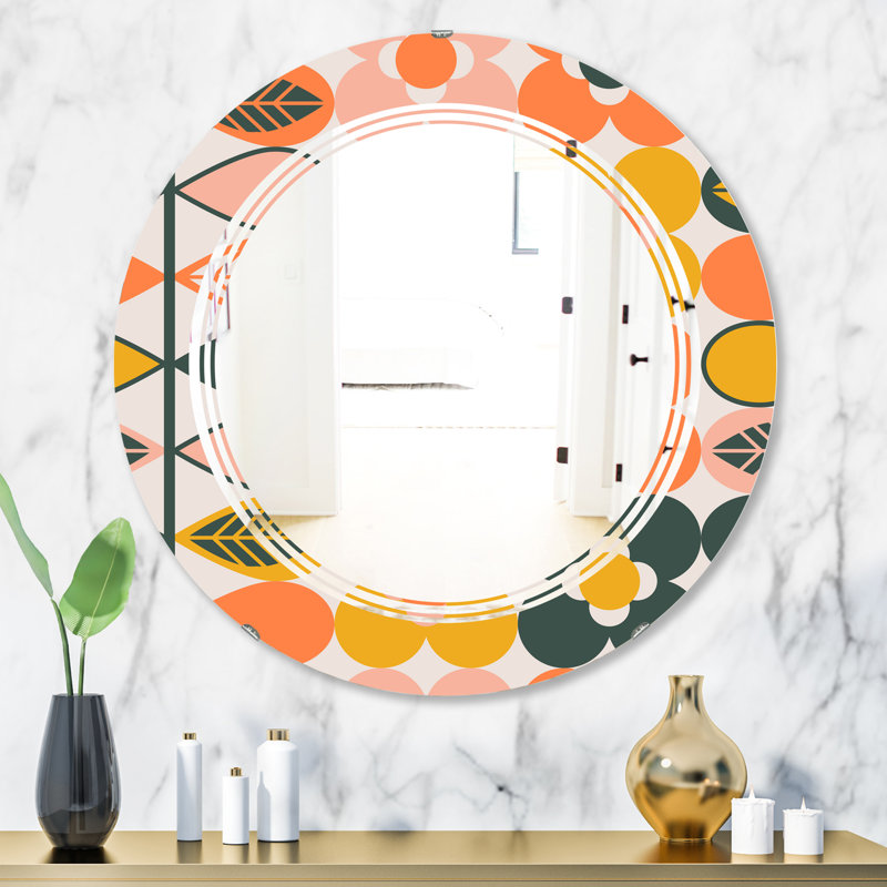 Miroir mural Triple C Botanical Design II Cottage Americana, H 23,6 po x l 23,6 po