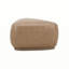 Britnae 26" Rounded Triangle Cocktail Ottoman, Tuscan Tan Brown Top Grain Leather