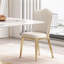 Chaise d'appoint blanche à dossier solide (ensemble de 2)