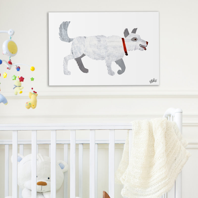 White Dog by Eric Carle - Painting on Canvas, 41cm H x 61cm W