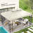 2-Tier Ventilated Rectangle Replacement Canopy Top, 13.1 x 9.84 ft, Crisp White Polyester