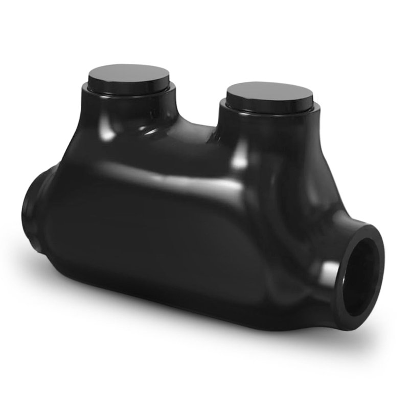 Connecteur multi-câbles isolé noir, gamme de 2 à 14 fils, raccord en ligne
