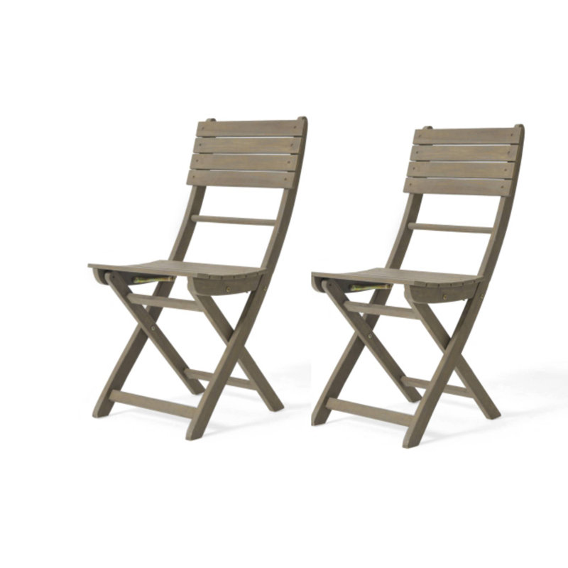 Ensemble de 2 chaises pliantes d'extérieur parfaites pour les barbecues de patio et les rassemblements de jardin avec un design peu encombrant