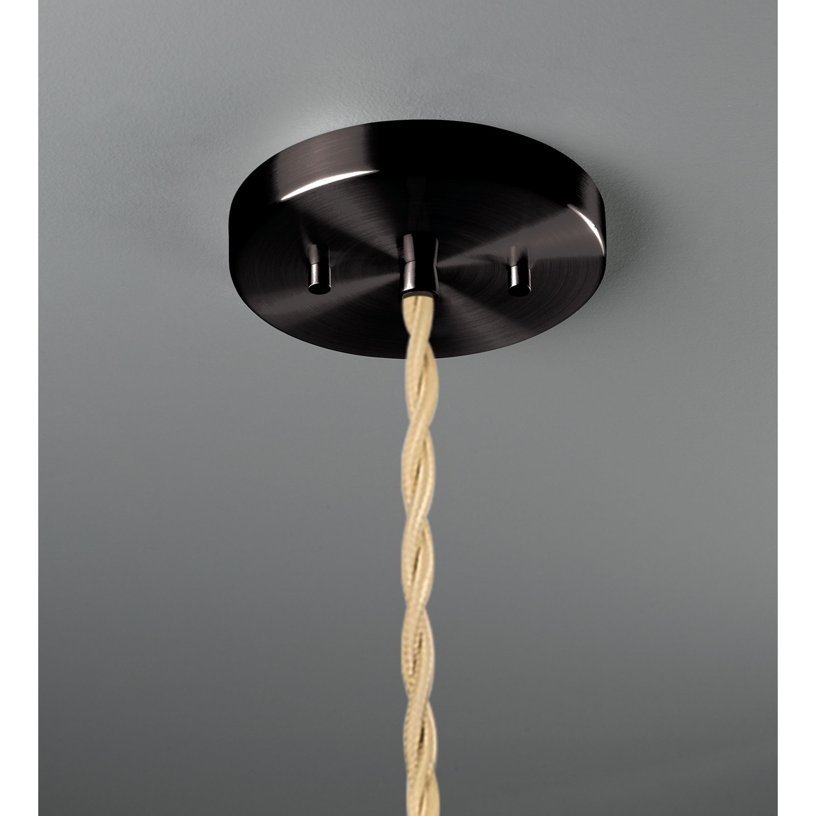 Fallon Ceramic Dimmable Pendant, 6.25" H x 13.5" W x 13.5" D, Gloss Black, Matte Black