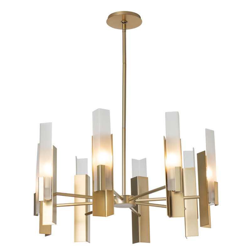 Summit Pendant - 8-Light - Natural Iron - Clear Glass, Frosted Glass, Modern Brass