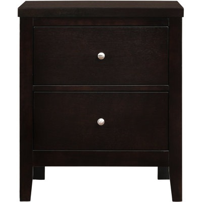 Cappuccino 2 - Drawer Nightstand With Warm Finish And Solid Wood, Dual Storage For Bedroom, 26.17 Inches High, 21.92 Wide, 15.18 Deep Rectangular Frame Storage,