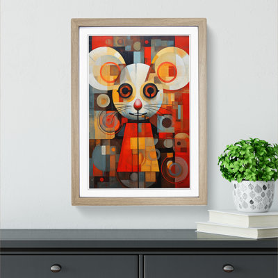 Mouse Constructivism No.3 - Single Picture Frame Print on Wood