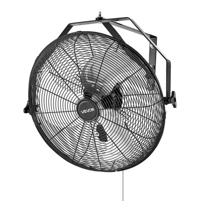 18 Inch Industrial Wall Mount Fan 3 Speed 4000 CFM Garage Workshop Fan