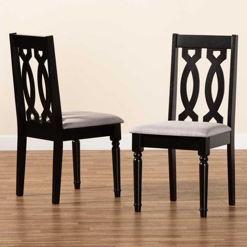 45.47cm H Polyester Blend Upholstered Slat Back Side Chair