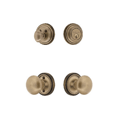 Nostalgic Warehouse Classic Rosette Entry Set with New York Knob