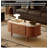 Elegant French Coffee Table: Solid Wood, Marble & Storage
