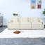 Canapés modulaires modernes en chenille, spacieux 3 places pour le salon