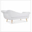 Chaise longue avec accoudoirs à volutes