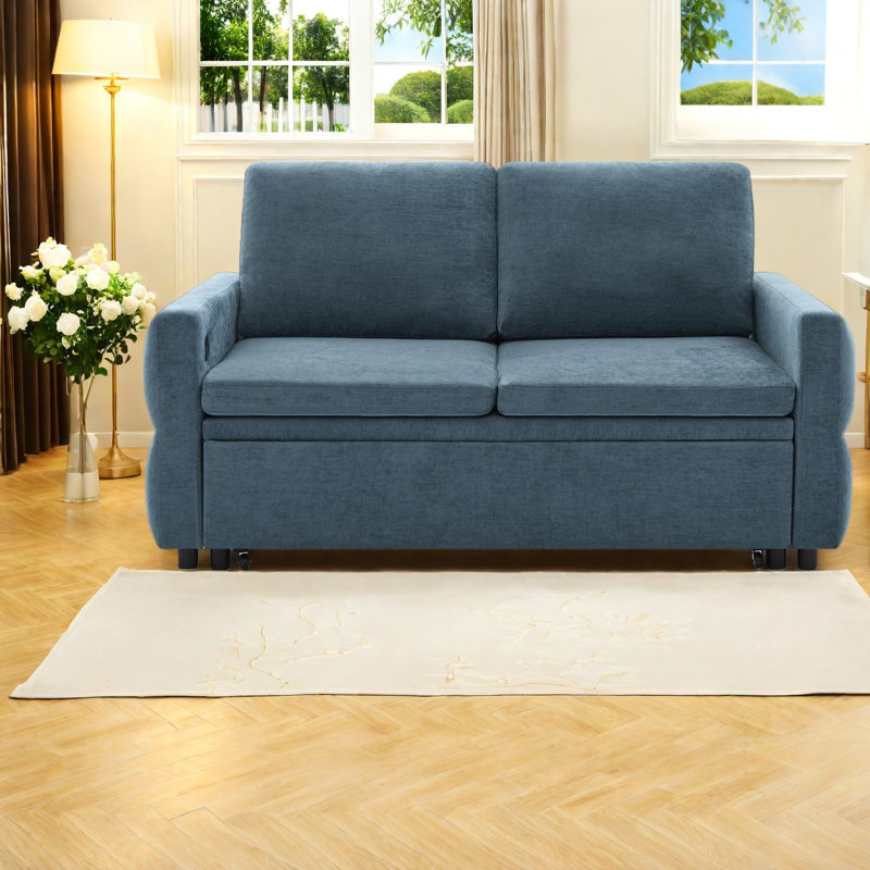 Canapés convertibles, causeuse réglable en chenille pour petite maison