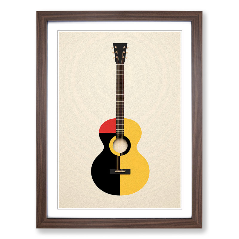 Guitar Minimalism Art - Framed Print