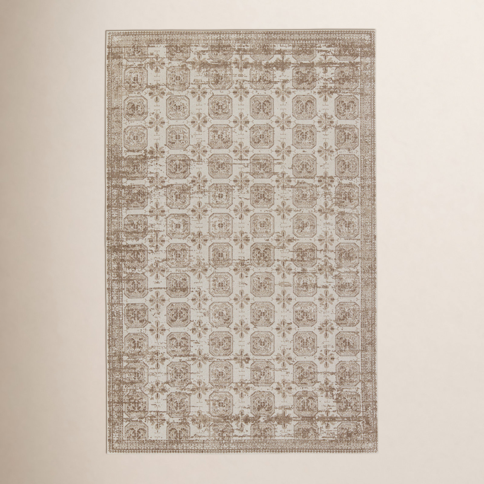Phoebe Tan/Cream Rug, Rectangle 2' x 3'