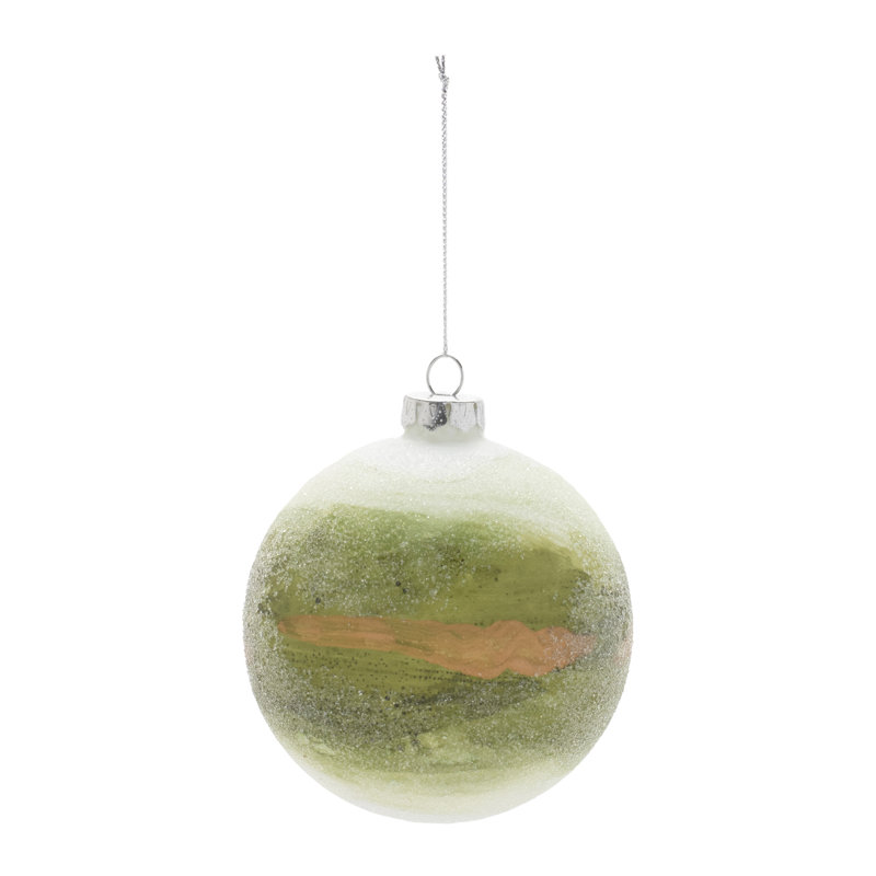 Ornement boule de verre perlé (ensemble de 6)