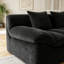 Chaise longue 71 po en velours côtelé noir 71 po, canapé 2 places avec 3 coussins et poches latérales pour la chambre à coucher, le bureau, aucun assemblage requis-133734542