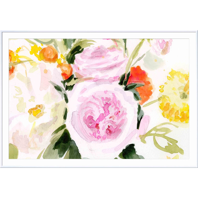 Loose Arrangement III par Victoria Borges - peinture encadrée, H 12 po x l 8 po, Blanc