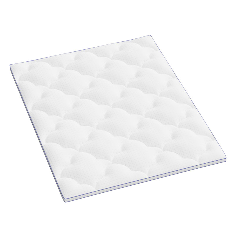 2" White Cotton King Mattress Topper