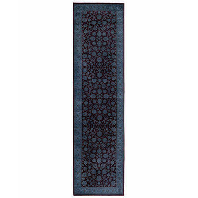 Rachal One-of-a-Kind Hand-Knotted Runner Rug - Green, 3' 0" x 17' 6"