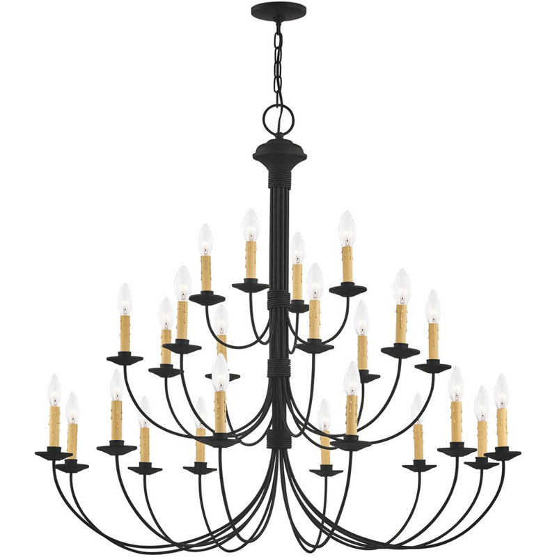 Analycia 24 - Light Dimmable Tiered Chandelier