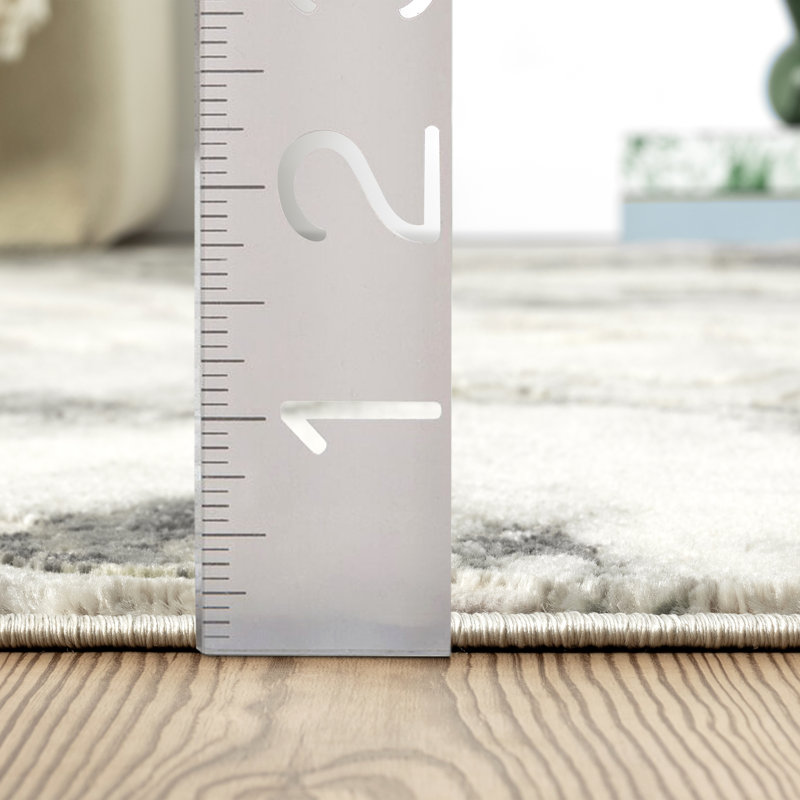 Abani Skelton Collection ATL150C Abstract Marble Grey Green Area Rug, Rectangle 3'10" x 6'