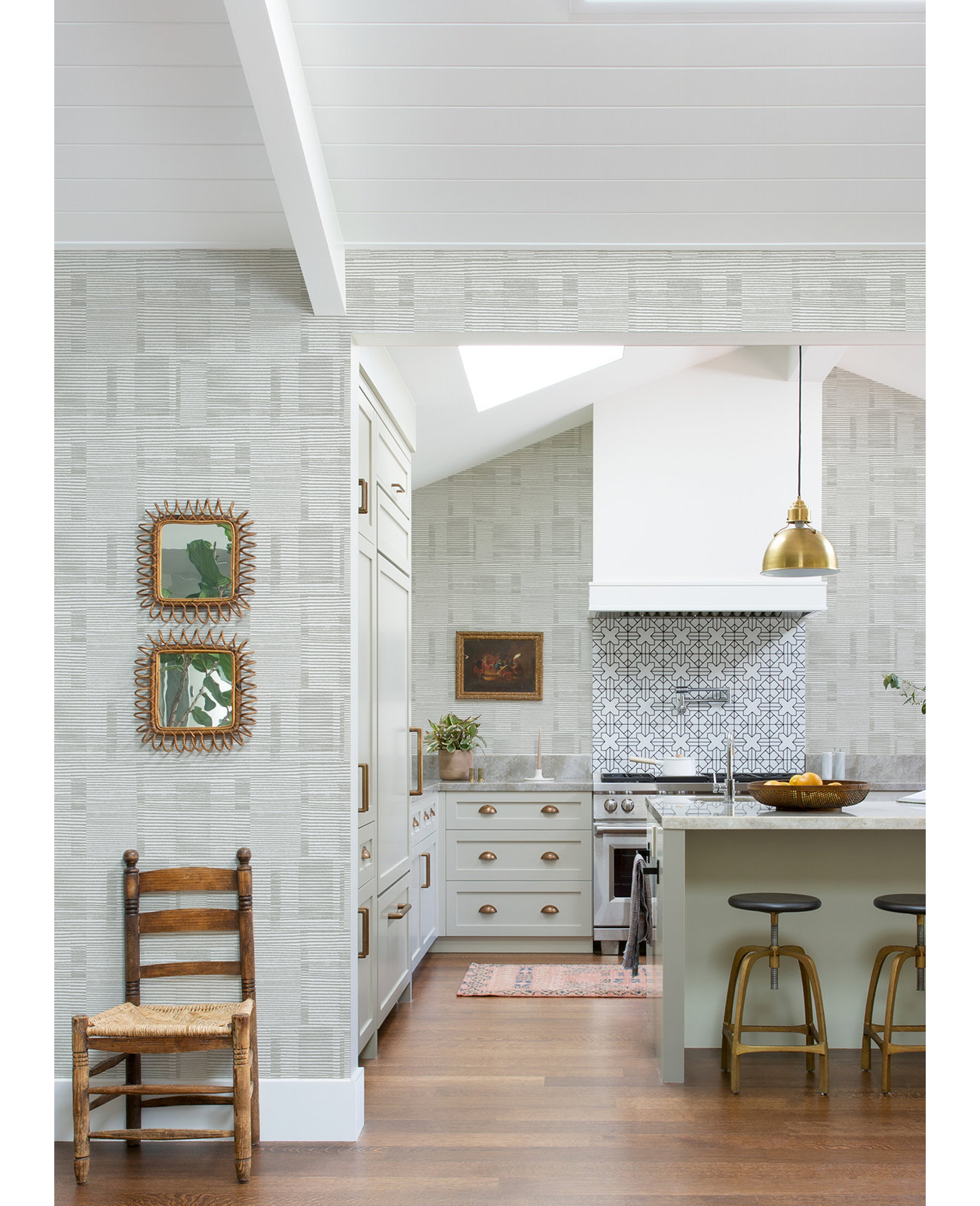 Eryn Striped Wallpaper, Gray