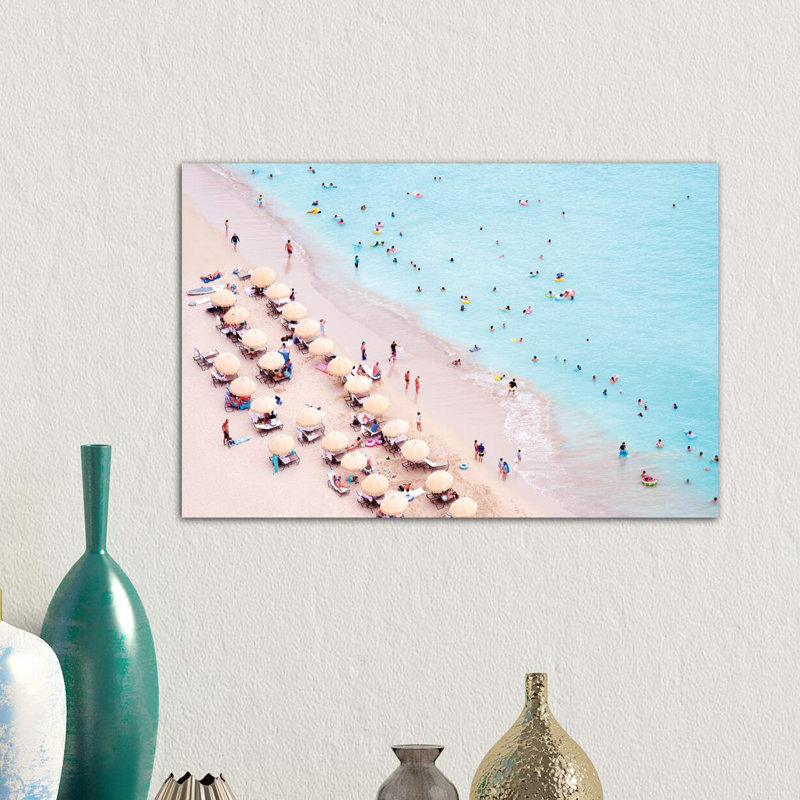 Photographie « waikiki beach », H 8 po x l 12 po x P 0,75 po, Toile tendue