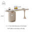 Bureau en bois massif de style crème moderne-108486337