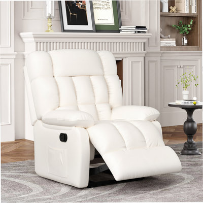 Fauteuil inclinable, fauteuil inclinable à bascule rembourré avec poche latérale, fauteuils inclinables ergonomiques réglables à 110 ° et 160 ° pour adultes, fauteuil simple avec repose-pieds, canapé inclinable pour le salon