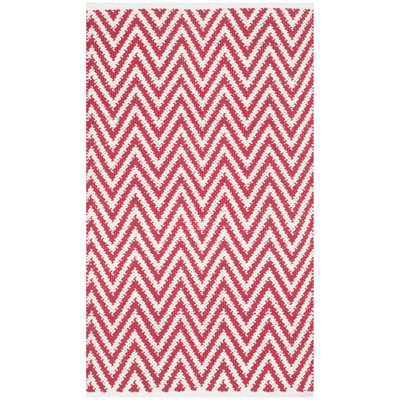 Haqeem Hand Woven Cotton Chevron Rug