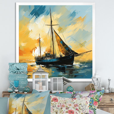 Blue And Yellow Viking Voyage - Classics Wall Art
