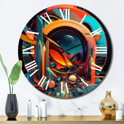 Horloge murale en métal