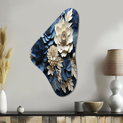 Molena - Décoration murale irrégulière en métal en forme de fleurs Boomerang