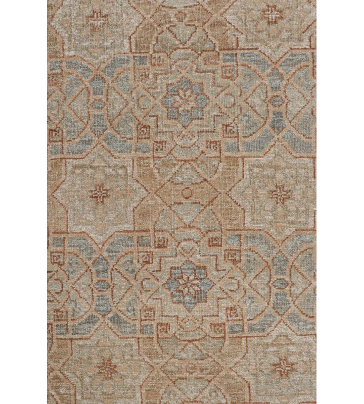 Hand Knotted Geometric Area Rug, Rectangle 5' x 7'
