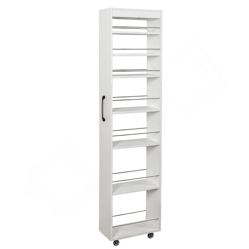 Étagère ouverte 7 côtés à 7 niveaux avec rangement coulissant et multi-fonctions pour la cuisine, le salon et les espaces étroits