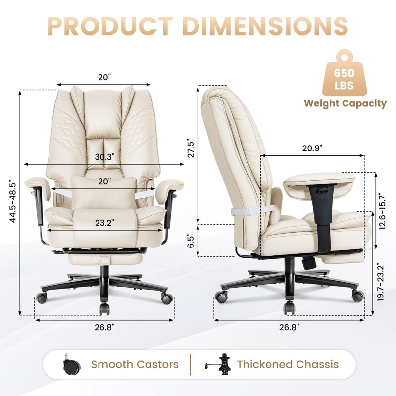 Chaise de bureau, Beige