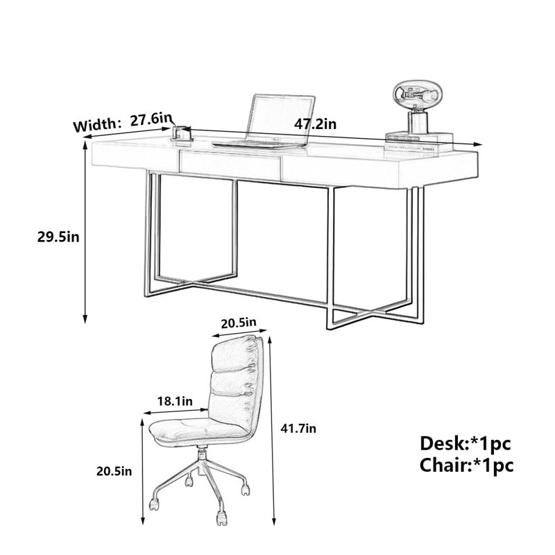 Jakaia, 29.5" H x 47.2" W x 27.6" D