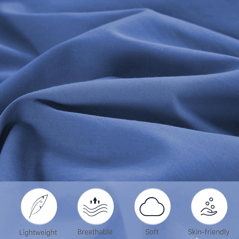 Microfiber Solid Colour Duvet Cover Set