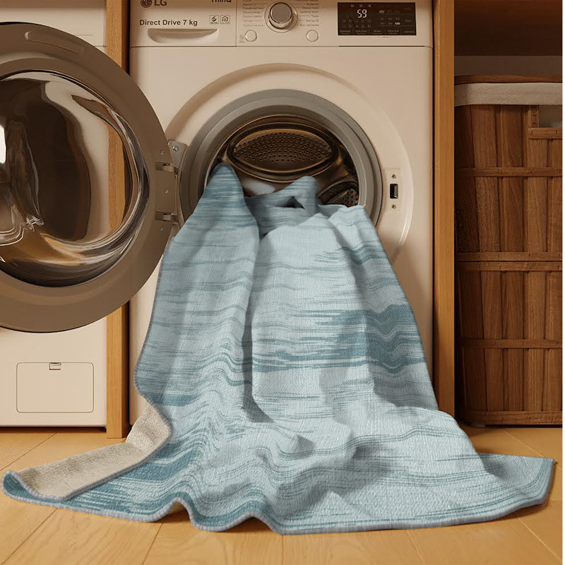 Tapis abstrait gris lavable à la machine, Rectangle 4pi x 6 pi