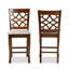 Upholstered Counter Stool with Solid Wood Frame