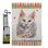 Ensemble de drapeaux de jardin gris gris à motif de chat 13 po x 18,5 po
