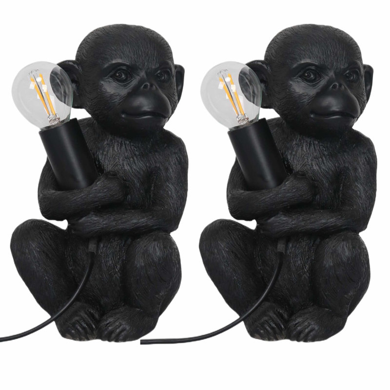 Bibian Resin Novelty Lamp, Black Resin